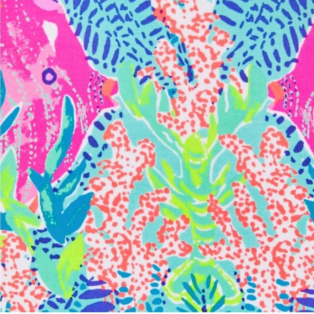 Lilly Pulitzer Monterrey Maxi Knit Dress Multi Reeflections Tropical Blue/Pink M - Picture 9 of 14